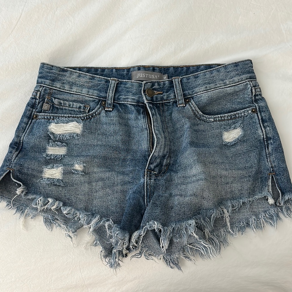 Distressed Jean Shorts